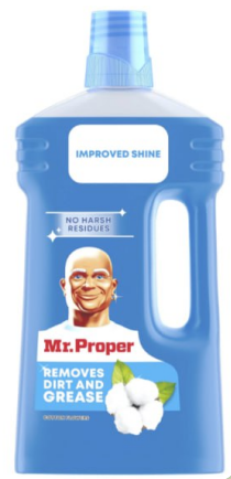 MR PROPER Рідкий миючий засіб для прибирання підлоги та стін Квітки Бавовни 1л